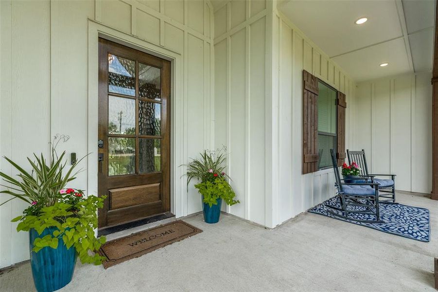 Front patio and front door Front patio and front door