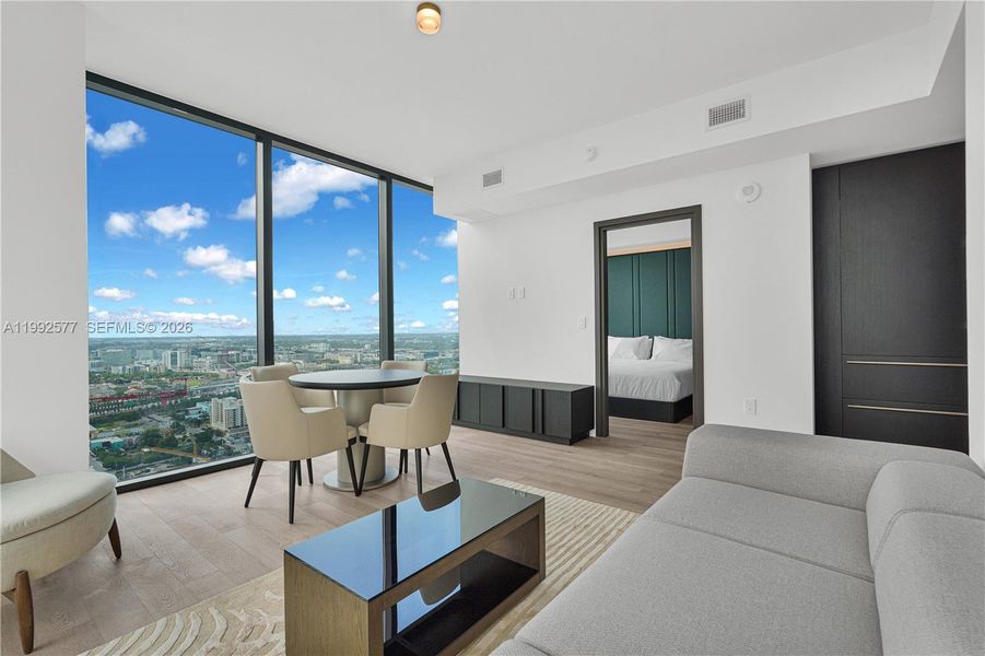 Furnished interior view inside a new home in , Miami (Image 9).