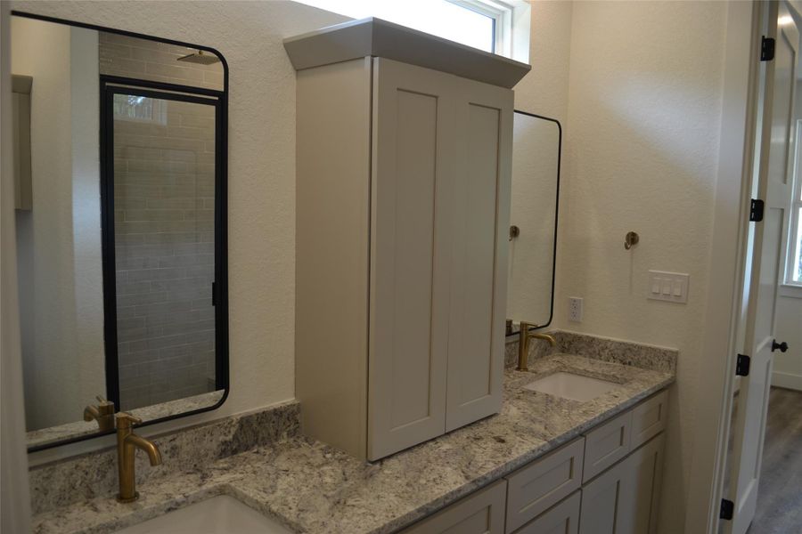 Double Vanity Sinks w/ Cabinet Storage