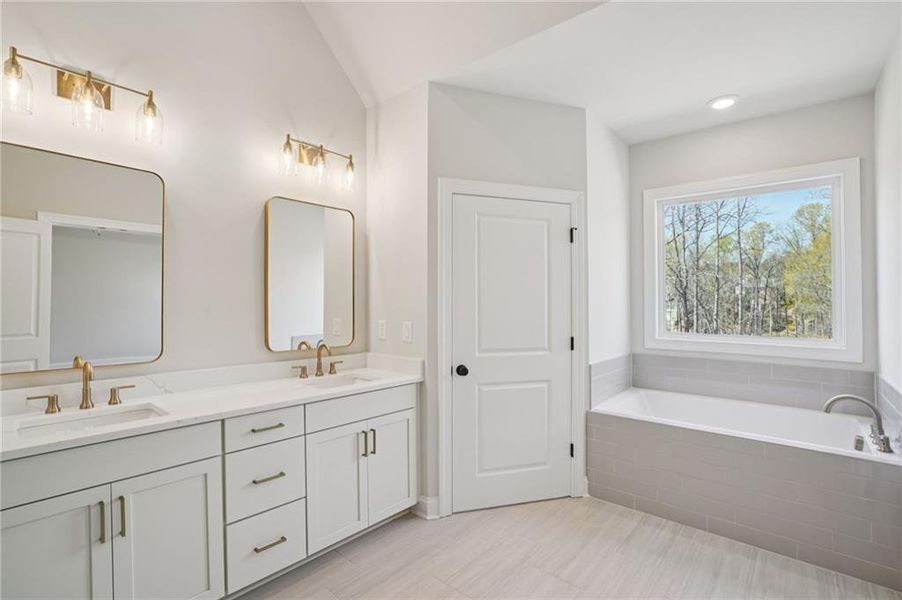 Furnished interior view inside a new home in Waterside Townhomes, Peachtree Corners (Image 9).