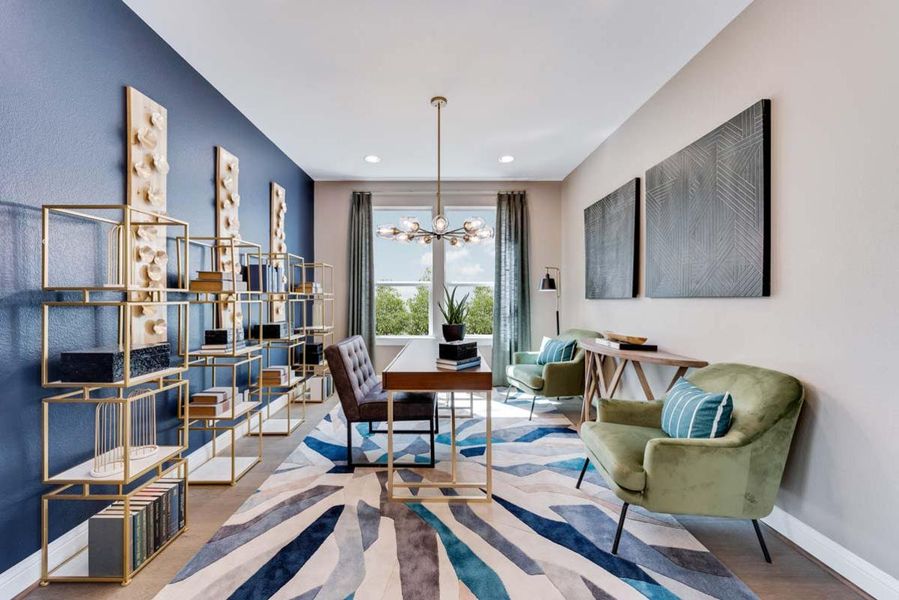 Furnished interior view inside a new home in Justin Crossing, Justin (Image 12).