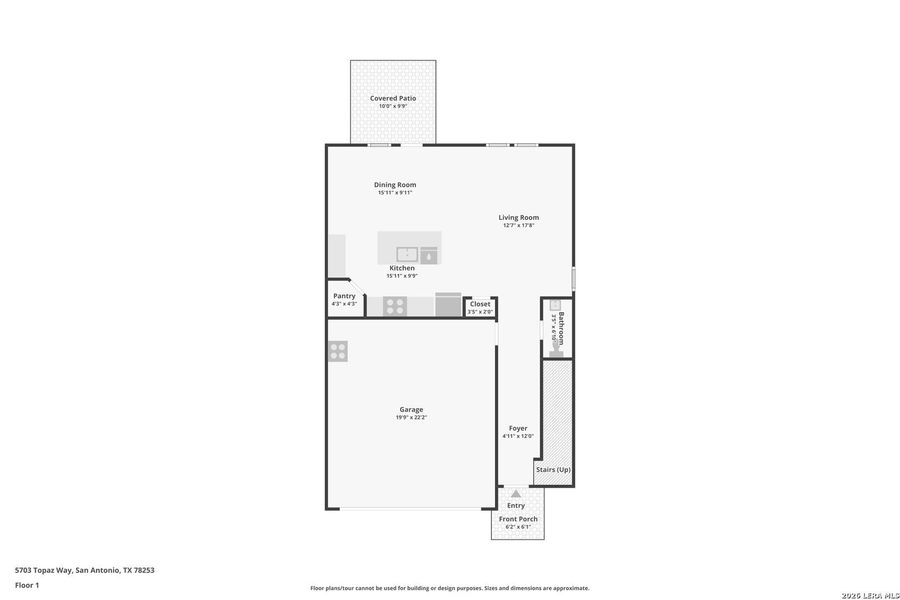 2D floor plan layout of this home in Blue Ridge Ranch, San Antonio, TX (Image 6).
