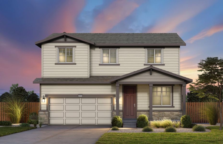 Representative exterior photo of a completed home built from the Sandalwood by Pulte Homes in Wolf Creek Run West, Strasburg, CO (Image 25).