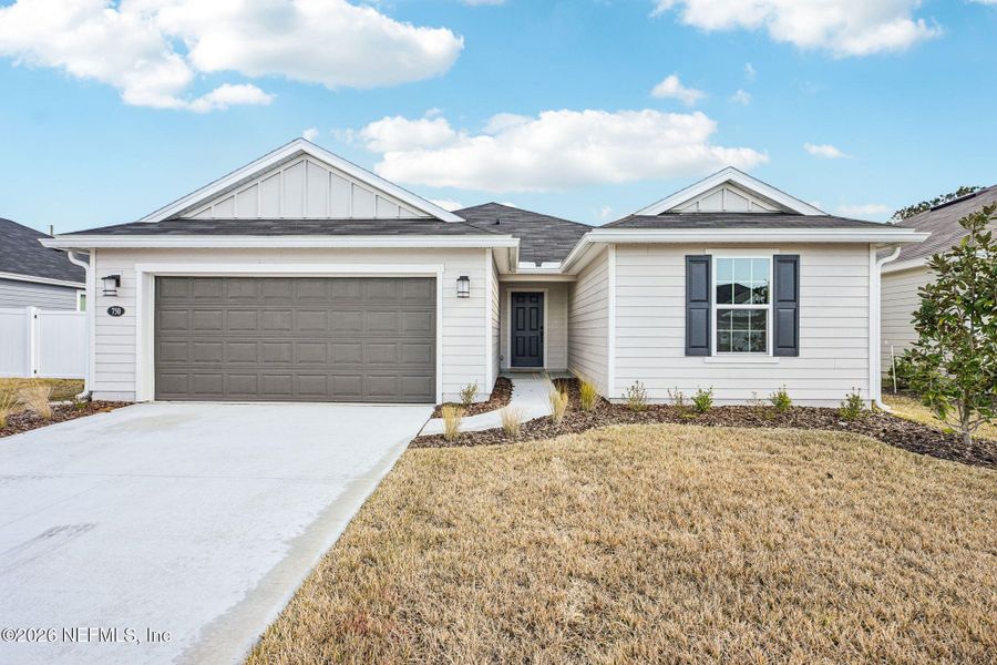 Front exterior of a new home in , Jacksonville, FL, highlighting curb appeal (Image 1). Front exterior of a new home in , Jacksonville, FL, highlighting curb appeal (Image 1).