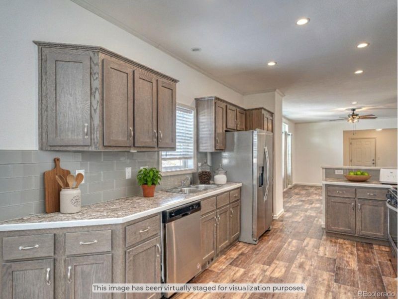 Furnished interior view inside a new home in , Leadville (Image 5).