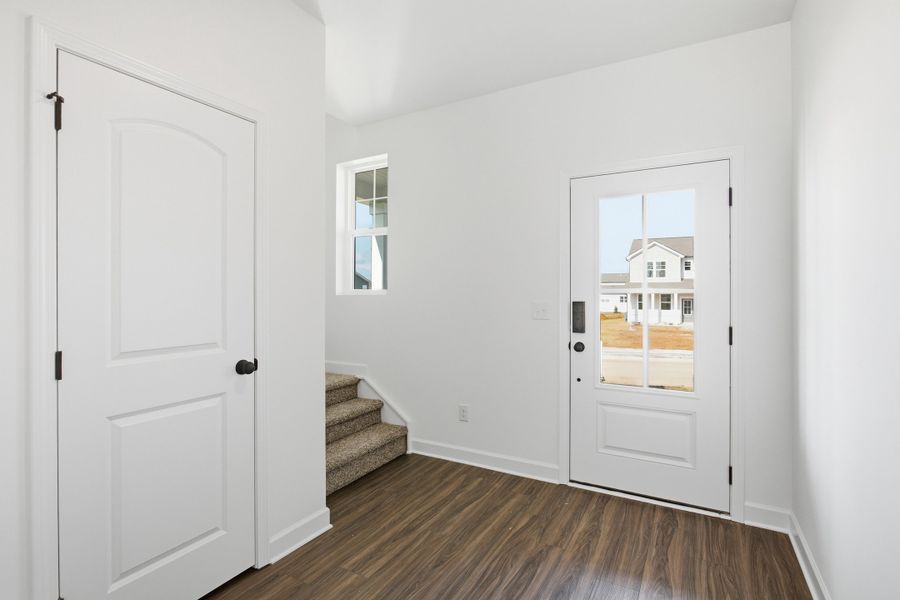 A room with white doors.