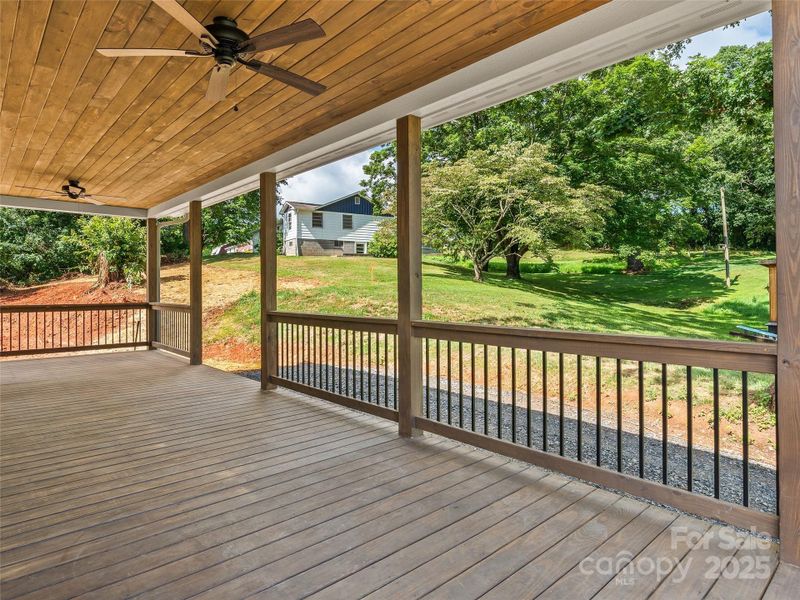Exterior details and patio area of a home in , Waynesville (Image 21).