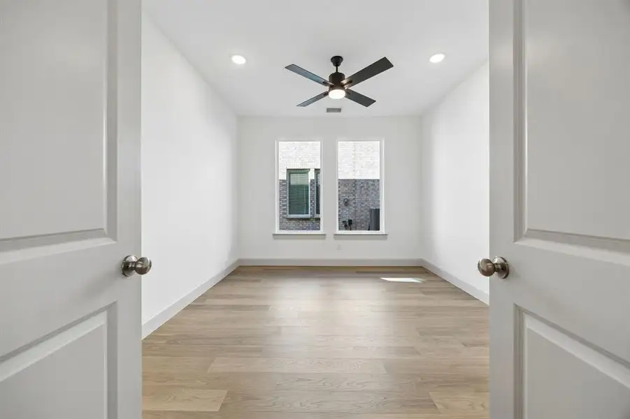 The professional working from home will appreciate the privacy this main floor home office provides. The professional working from home will appreciate the privacy this main floor home office provides.