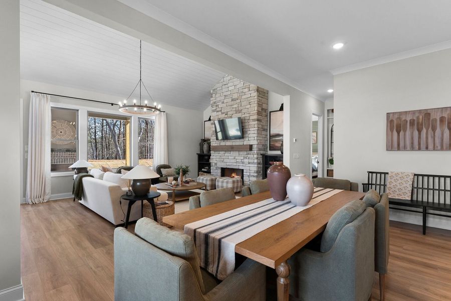 Representative furnished interior of a home built from the The Montclair by JW Collection in Lake Arrowhead, Waleska (Image 9).