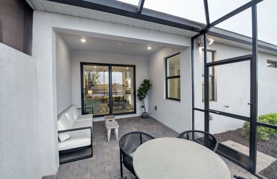 Screened-in lanai with patio extension option