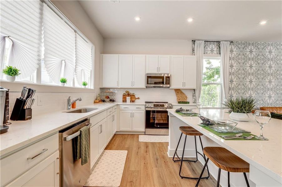 Furnished interior view inside a new home in , Atlanta (Image 15).