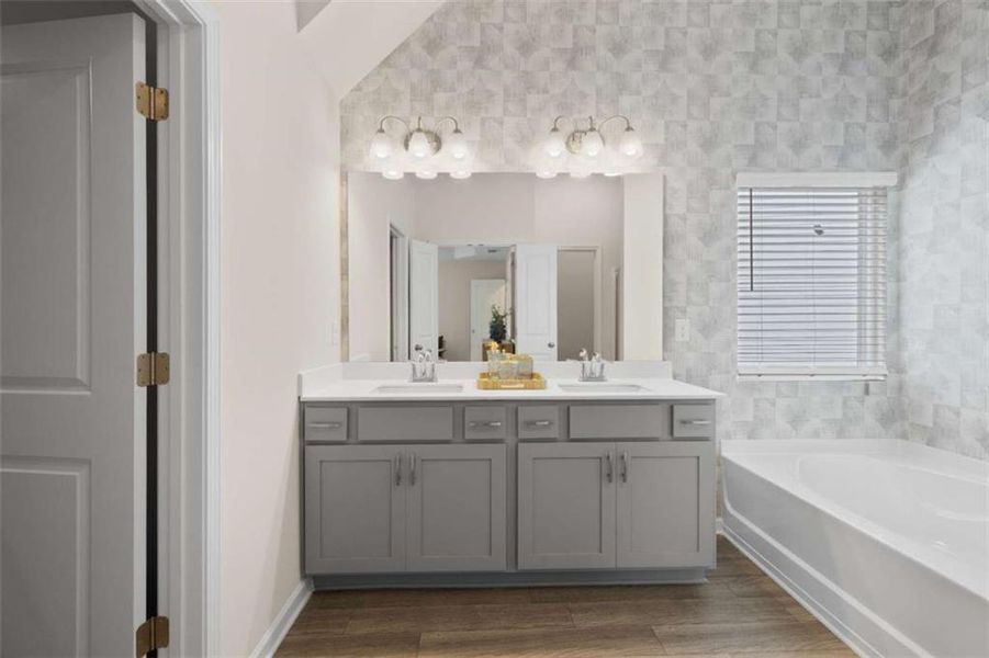 Furnished interior view inside a new home in Walden Park - The Retreat, Jonesboro (Image 11).