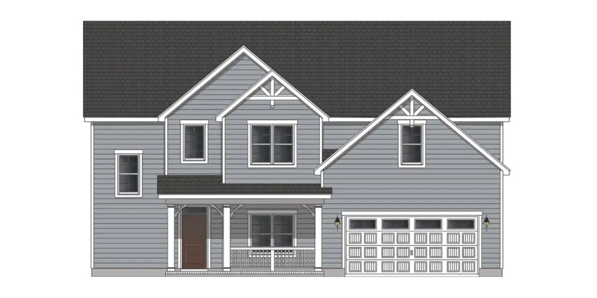 Front exterior of a new home in Laurel Oaks, Greenville, NC, highlighting curb appeal (Image 1). Front exterior of a new home in Laurel Oaks, Greenville, NC, highlighting curb appeal (Image 1).