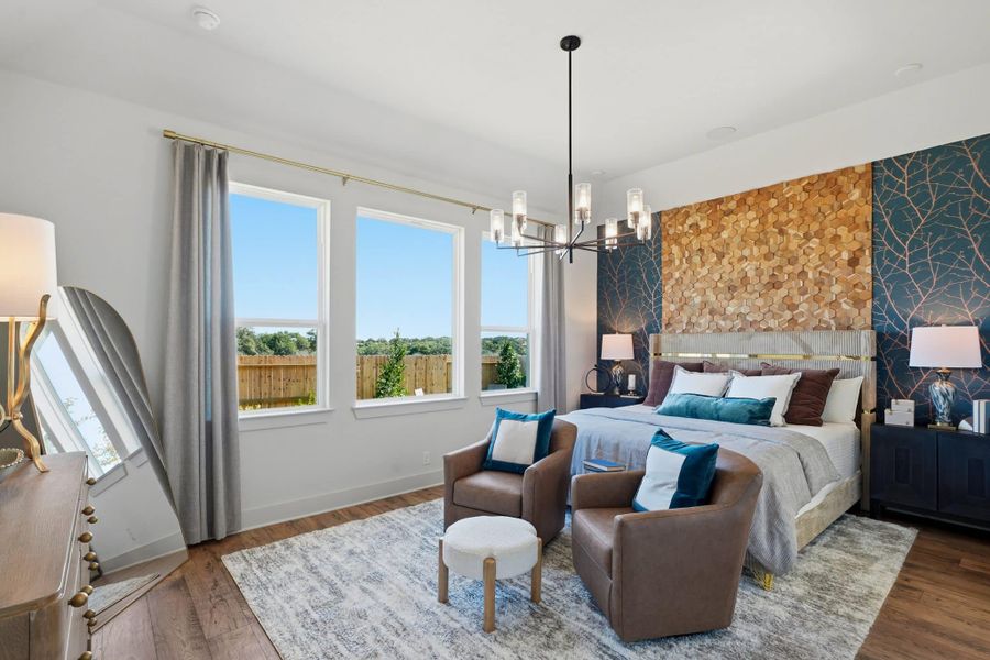 Furnished interior view inside a new home in Prominence, San Antonio (Image 47).