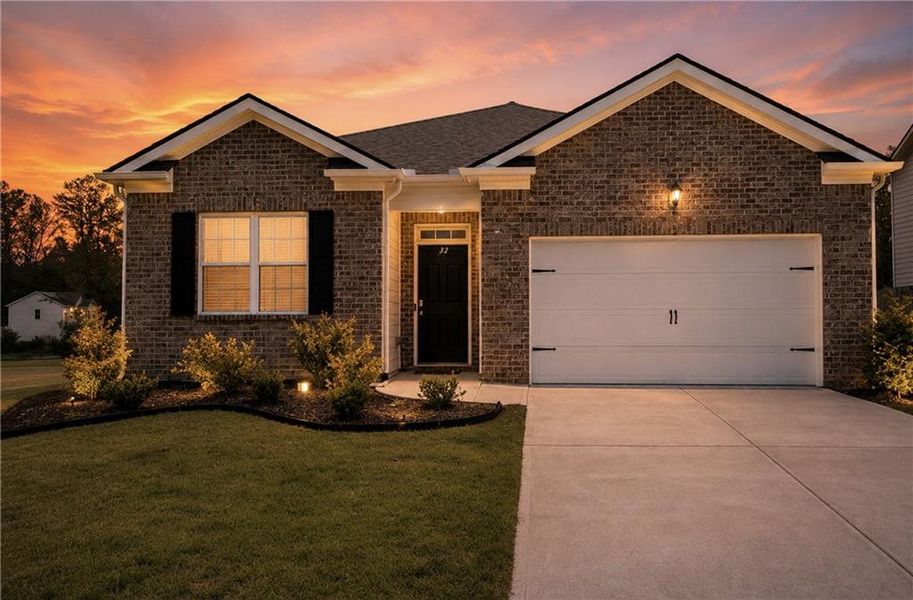 Front exterior of a new home in Oakwood, Dallas, GA, highlighting curb appeal (Image 2). Front exterior of a new home in Oakwood, Dallas, GA, highlighting curb appeal (Image 2).