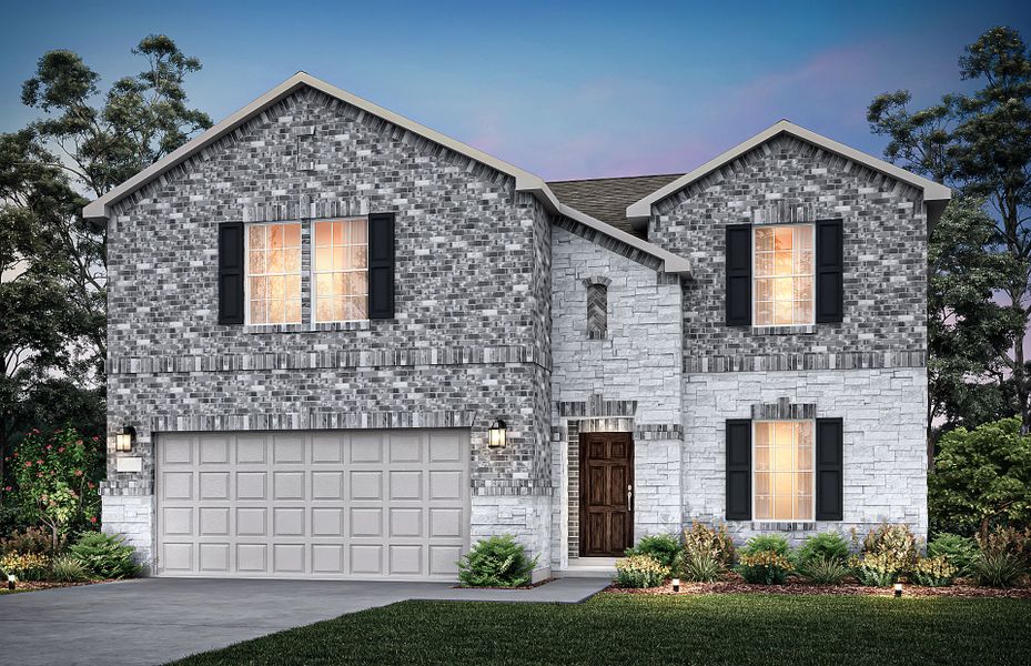 Representative exterior photo of a completed home built from the Stockdale by Centex in Cottonwood Creek, Howe, TX (Image 18).