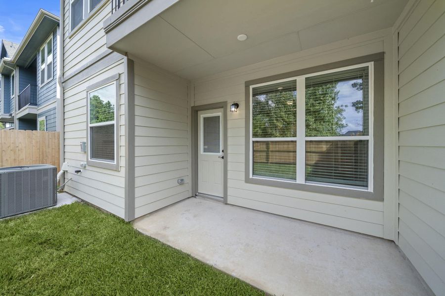 Exterior details and patio area of a home in Woodforest, Montgomery (Image 25). Exterior details and patio area of a home in Woodforest, Montgomery (Image 25).