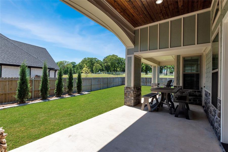 Exterior details and patio area of a home in , Flint (Image 4).