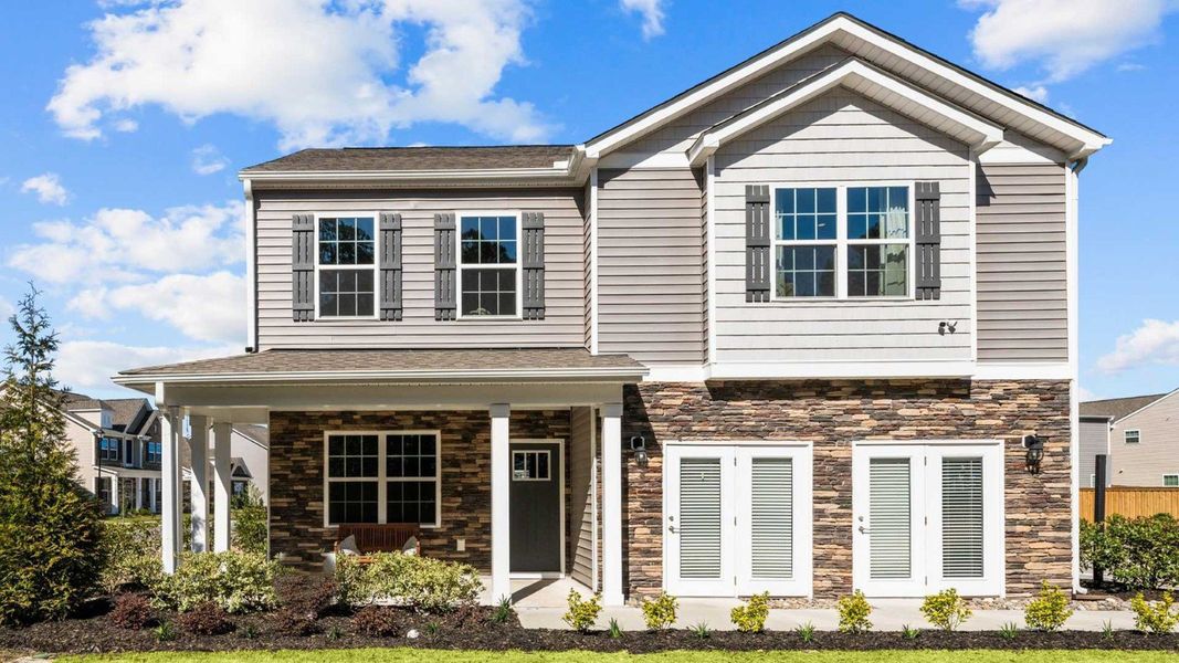 Front exterior of a new home in West New Bern, New Bern, NC, highlighting curb appeal (Image 1). Front exterior of a new home in West New Bern, New Bern, NC, highlighting curb appeal (Image 1).