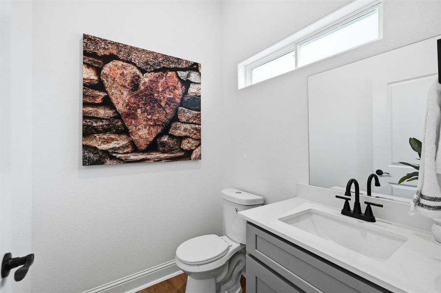 Half bathroom downstairs.