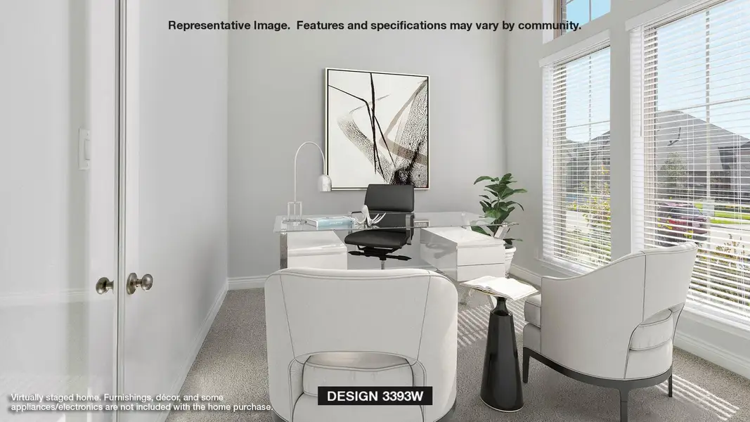 Carpeted office space with baseboards and plenty of natural light