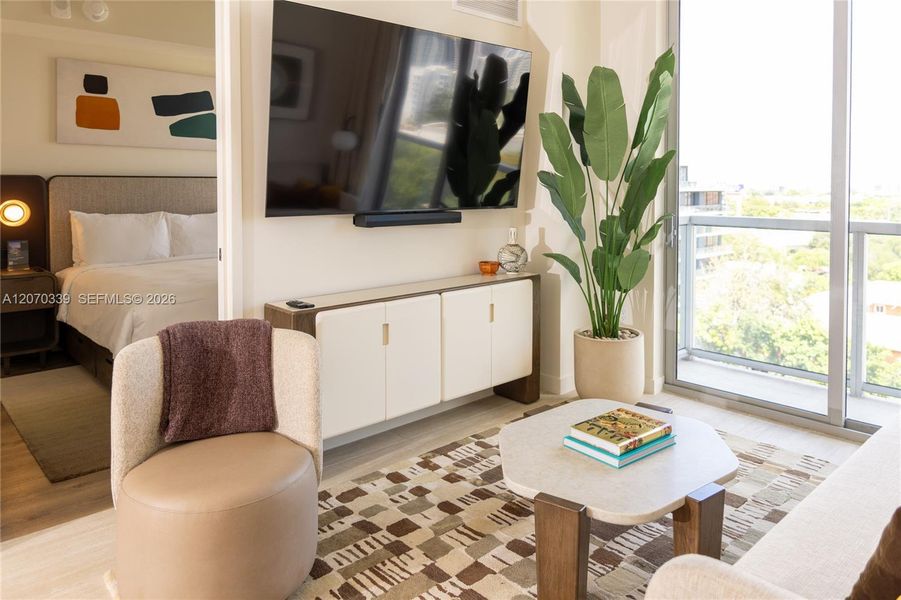 Furnished interior view inside a new home in , Miami (Image 33). Furnished interior view inside a new home in , Miami (Image 33).