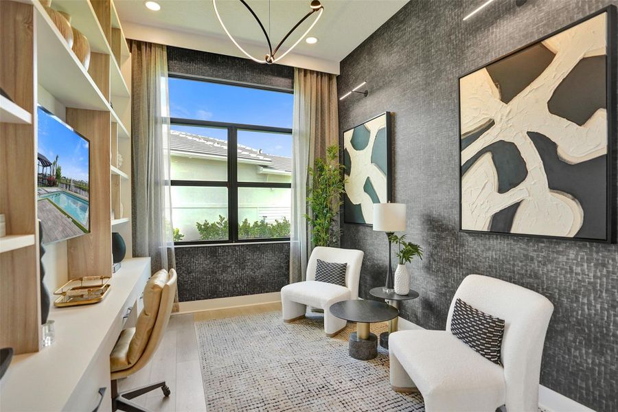 Furnished interior view inside a new home in Esprit at Avenir, Palm Beach Gardens (Image 10).