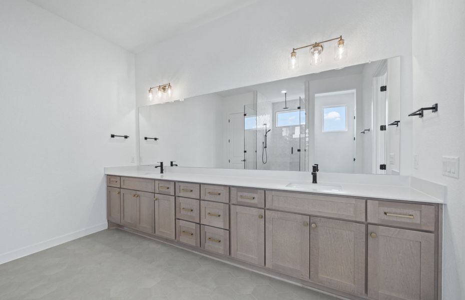 Furnished interior view inside a new home in 6 Creeks, Kyle (Image 14).