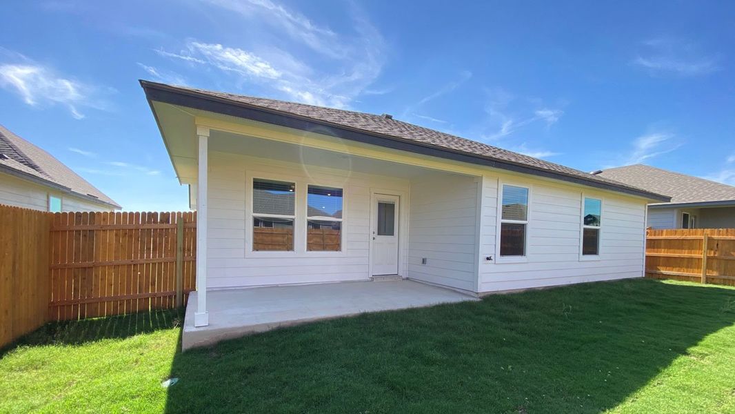 Exterior details and patio area of a home in Mesa Ridge, Temple (Image 26).
