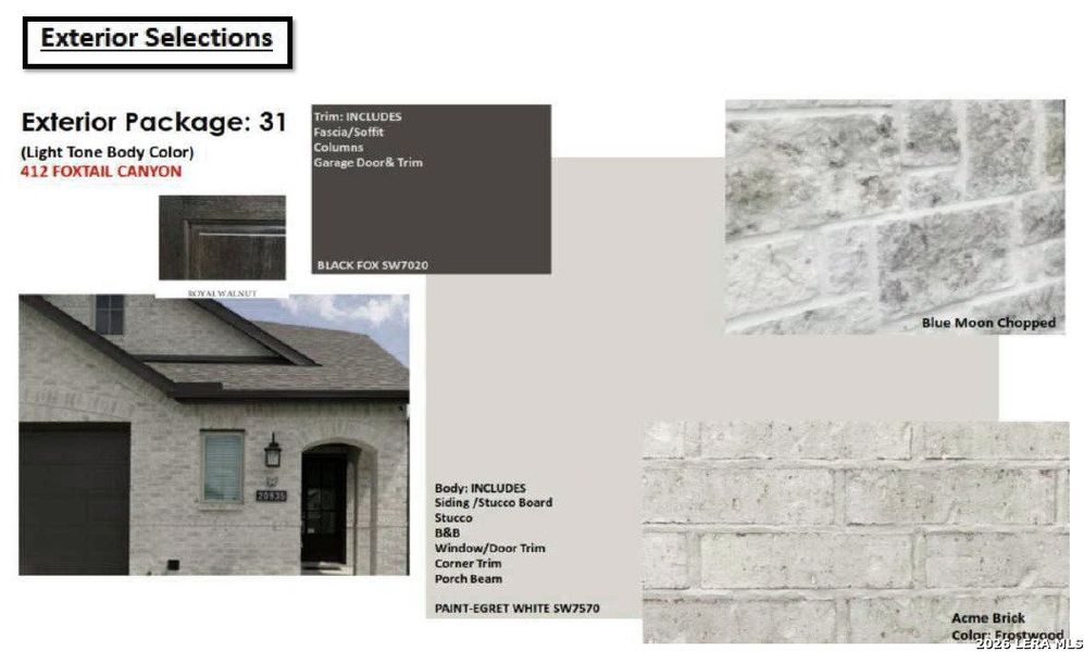Sample of building materials used in homes in Foxbrook, Cibolo (Image 5). Sample of building materials used in homes in Foxbrook, Cibolo (Image 5).