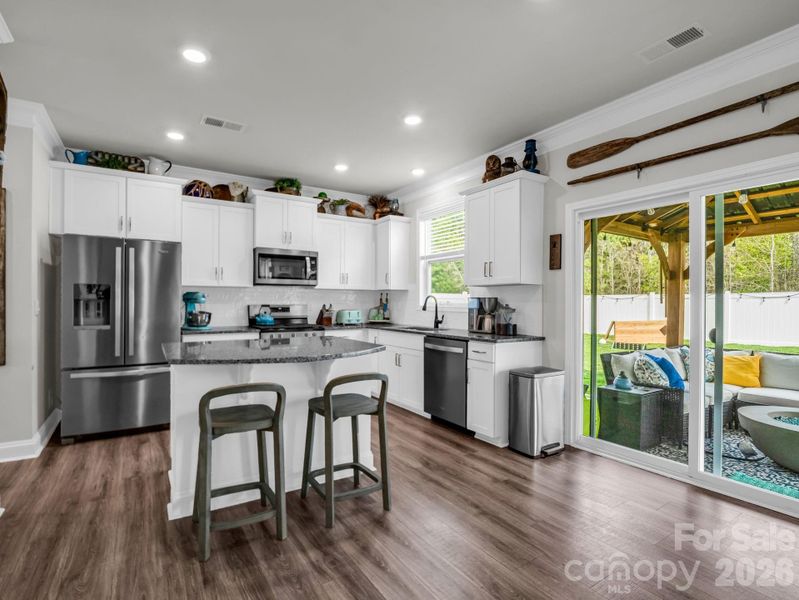 Plenty of kitchen space for cooking and entertaining.