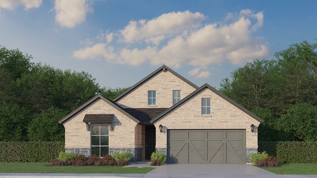 Plan 1530 Elevation B with Stone Plan 1530 Elevation B with Stone