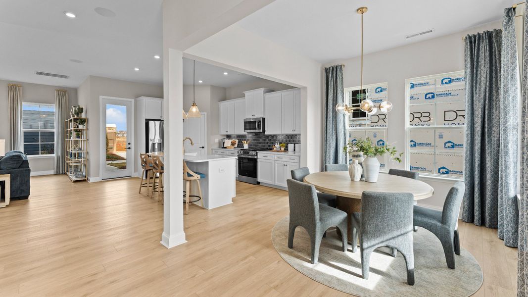 The Brockton Plan by DRB homes in Pineville, NC - Dining Area