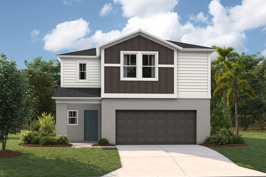 Representative exterior photo of a completed home built from the Indigo by Casa Fresca Homes in Villa Mar, Winter Haven, FL (Image 23). Representative exterior photo of a completed home built from the Indigo by Casa Fresca Homes in Villa Mar, Winter Haven, FL (Image 23).