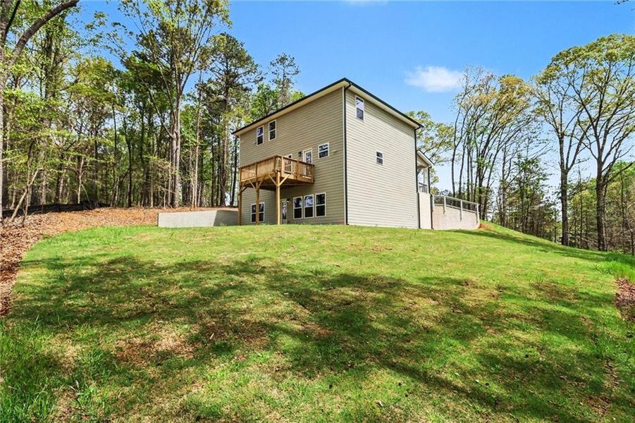 Exterior details and patio area of a home in The Fields of Walnut Creek, Pendergrass (Image 23).