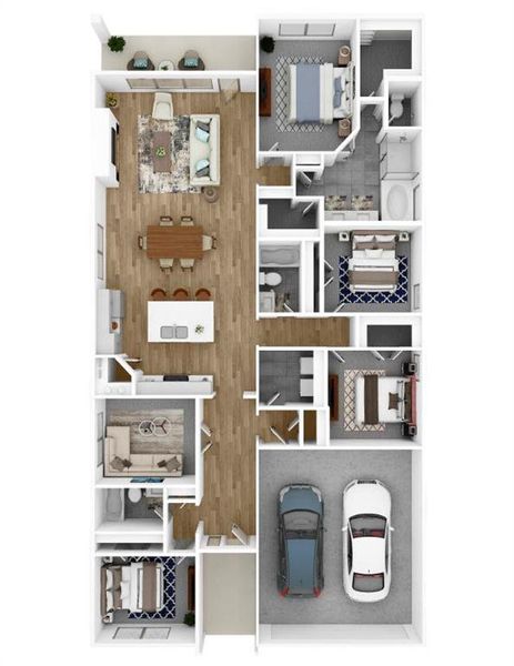 2D floor plan layout of this home in Clearview Ranch, Royse City, TX (Image 2). 2D floor plan layout of this home in Clearview Ranch, Royse City, TX (Image 2).