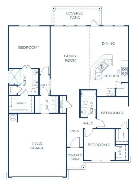 2D floor plan layout of this home in Three Creeks, Belton, TX (Image 3). 2D floor plan layout of this home in Three Creeks, Belton, TX (Image 3).