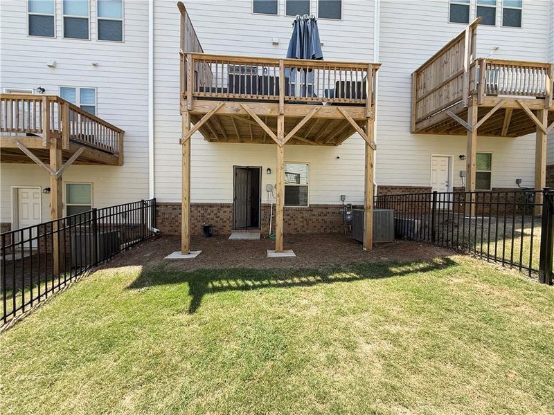 Exterior details and patio area of a home in , Mableton (Image 26).
