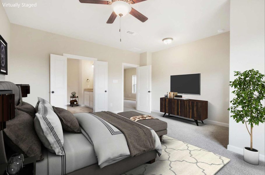 Representative furnished interior of a home built from the The Gunderson by David Weekley Homes in Two Step Farm 35', Montgomery (Image 6). Representative furnished interior of a home built from the The Gunderson by David Weekley Homes in Two Step Farm 35', Montgomery (Image 6).