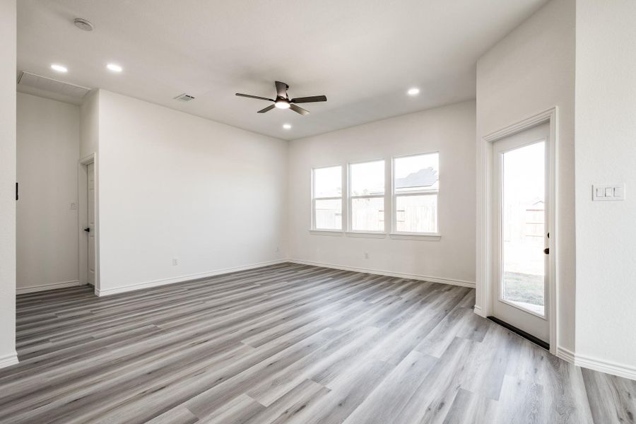 Living room open concept view. Living room open concept view.