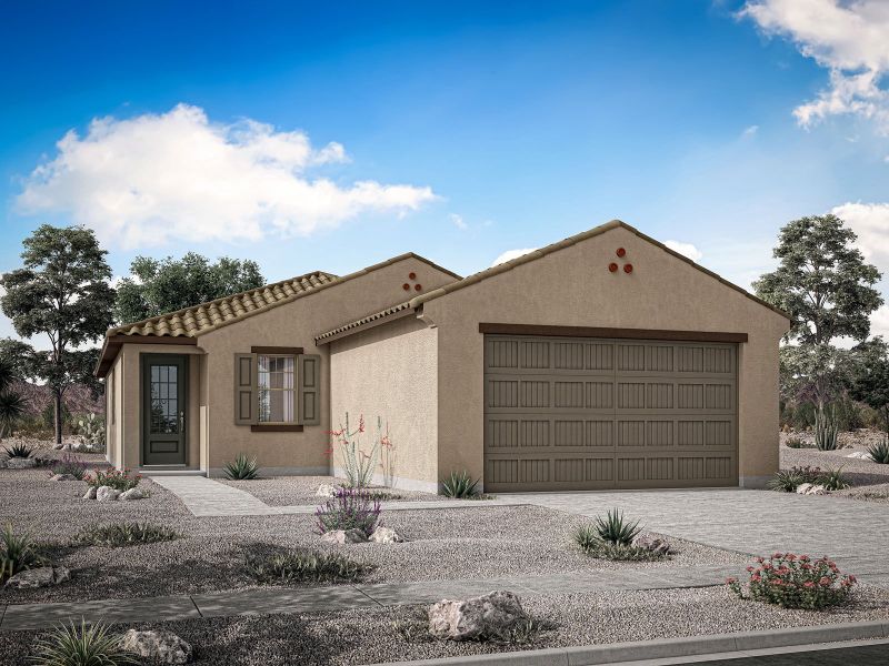 Representative exterior photo of a completed home built from the Autumn by Mattamy Homes in Rosewood Heights, San Tan Valley, AZ (Image 3).
