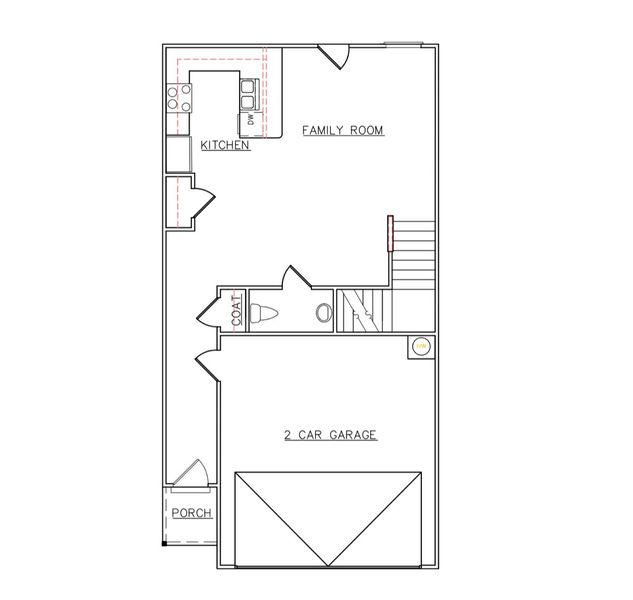 2D floor plan layout for the Kayla - Single Family Homes by Dream Finders Homes in Stonewall Station, Atlanta, GA (Image 3). 2D floor plan layout for the Kayla - Single Family Homes by Dream Finders Homes in Stonewall Station, Atlanta, GA (Image 3).