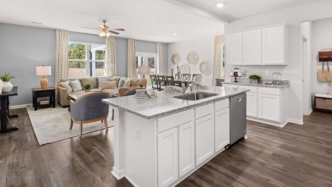 Representative furnished interior of a home built from the Belfort by D.R. Horton in The Abbey at Trolley Run Station, Aiken (Image 4). Representative furnished interior of a home built from the Belfort by D.R. Horton in The Abbey at Trolley Run Station, Aiken (Image 4).