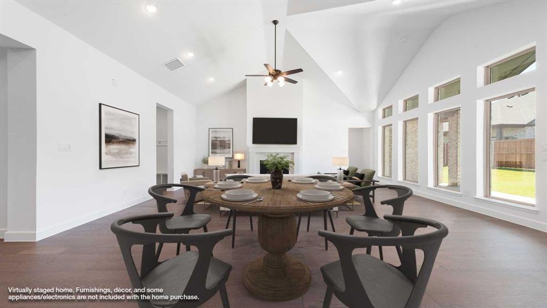 Furnished interior view inside a new home in Terraces 72', Rockwall (Image 6). Furnished interior view inside a new home in Terraces 72', Rockwall (Image 6).