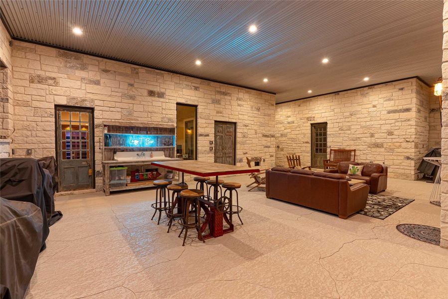 Relax lakeside with private dock and boat slip just steps away.