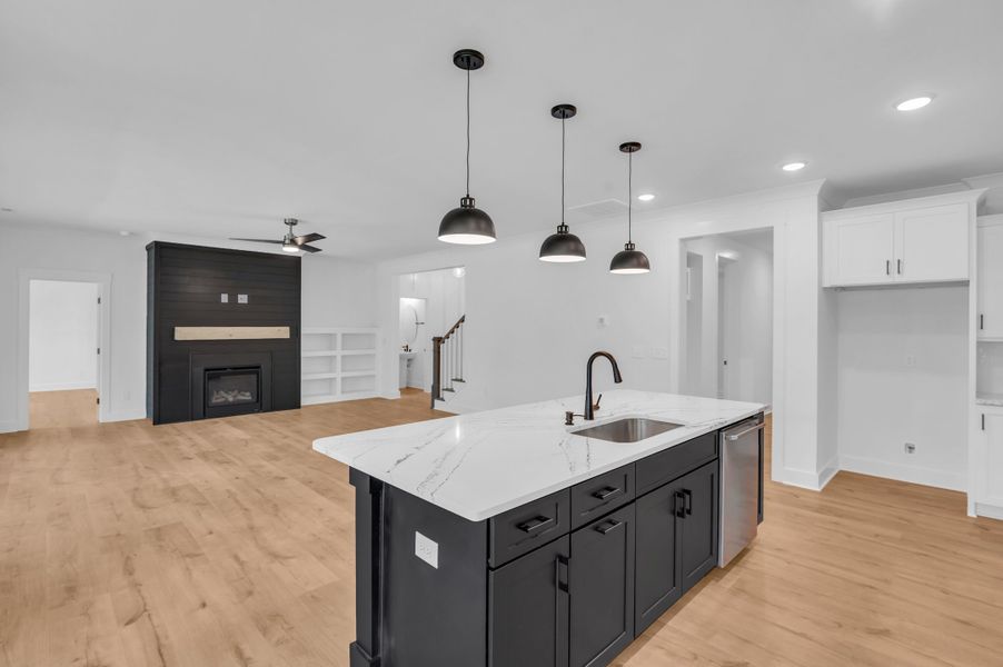 Representative furnished interior of a home built from the The Bradley by RobuckHomes in Windwater, Hampstead (Image 20).
