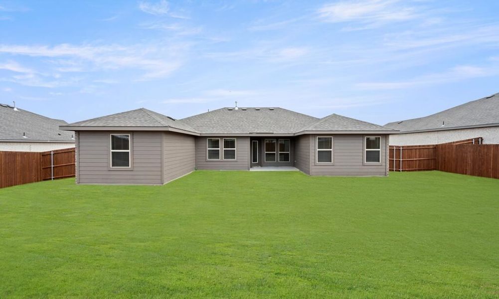Representative exterior photo of a completed home built from the Alderbury II by Impression Homes in Stone Eagle, Azle, TX (Image 25). Representative exterior photo of a completed home built from the Alderbury II by Impression Homes in Stone Eagle, Azle, TX (Image 25).