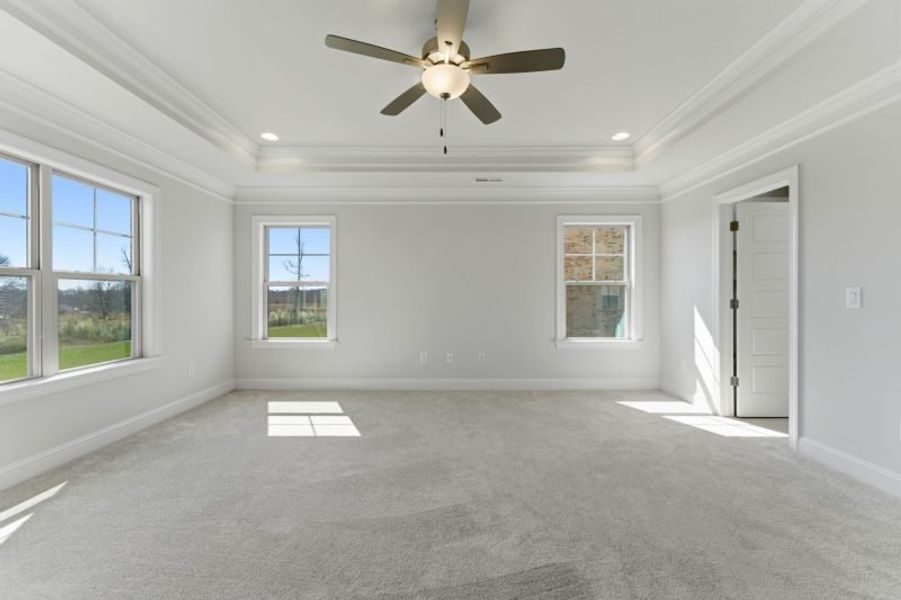 Representative unfurnished interior of a home built from the Hampton by Keystone Homes NC in Preserve at Carriage Cove, Oak Ridge (Image 80).