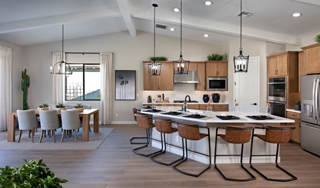 Kitchen with ample cabinet space