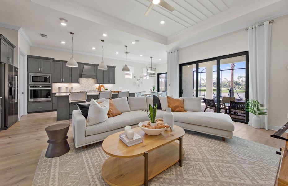 Gathering room right off the kitchen and café Gathering room right off the kitchen and café